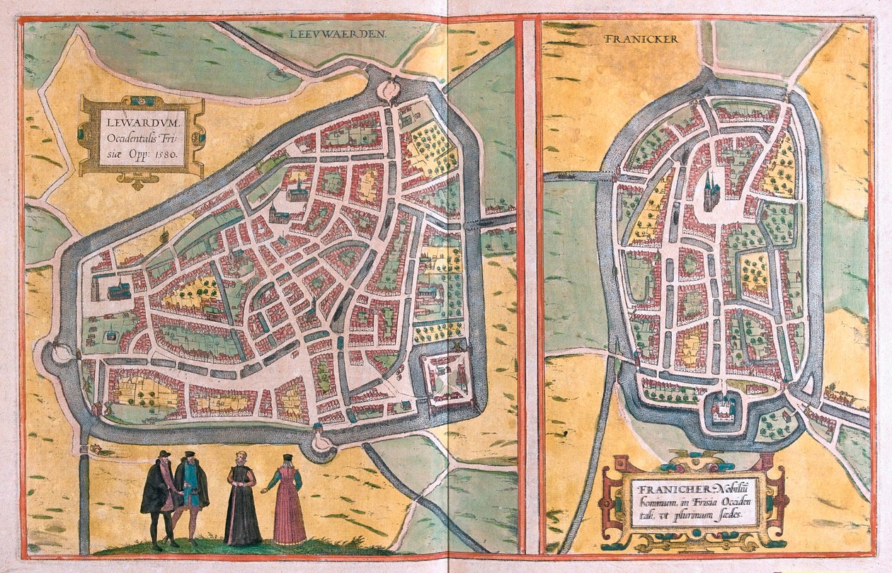 Franeker, Nizozemsko (rytina od Franz Hogenberg