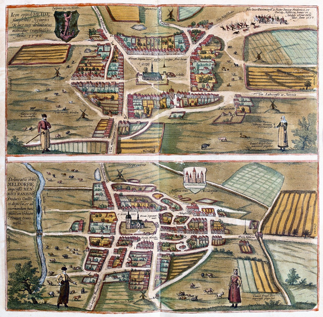 Heide a Meldorf, Německo od Franz Hogenberg