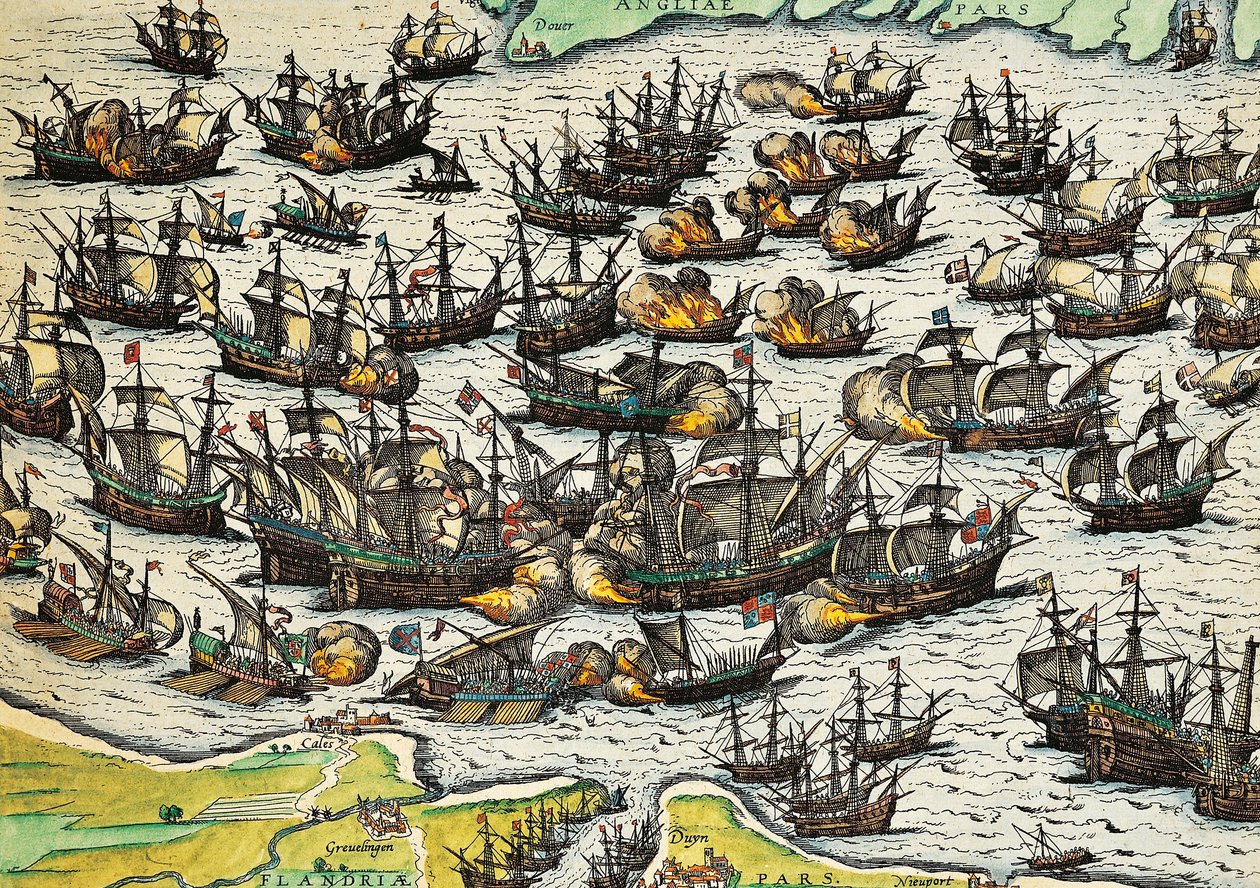 Neporazitelná armáda, rytina Franze Hogenberga (1535-1590), Španělsko od Franz Hogenberg