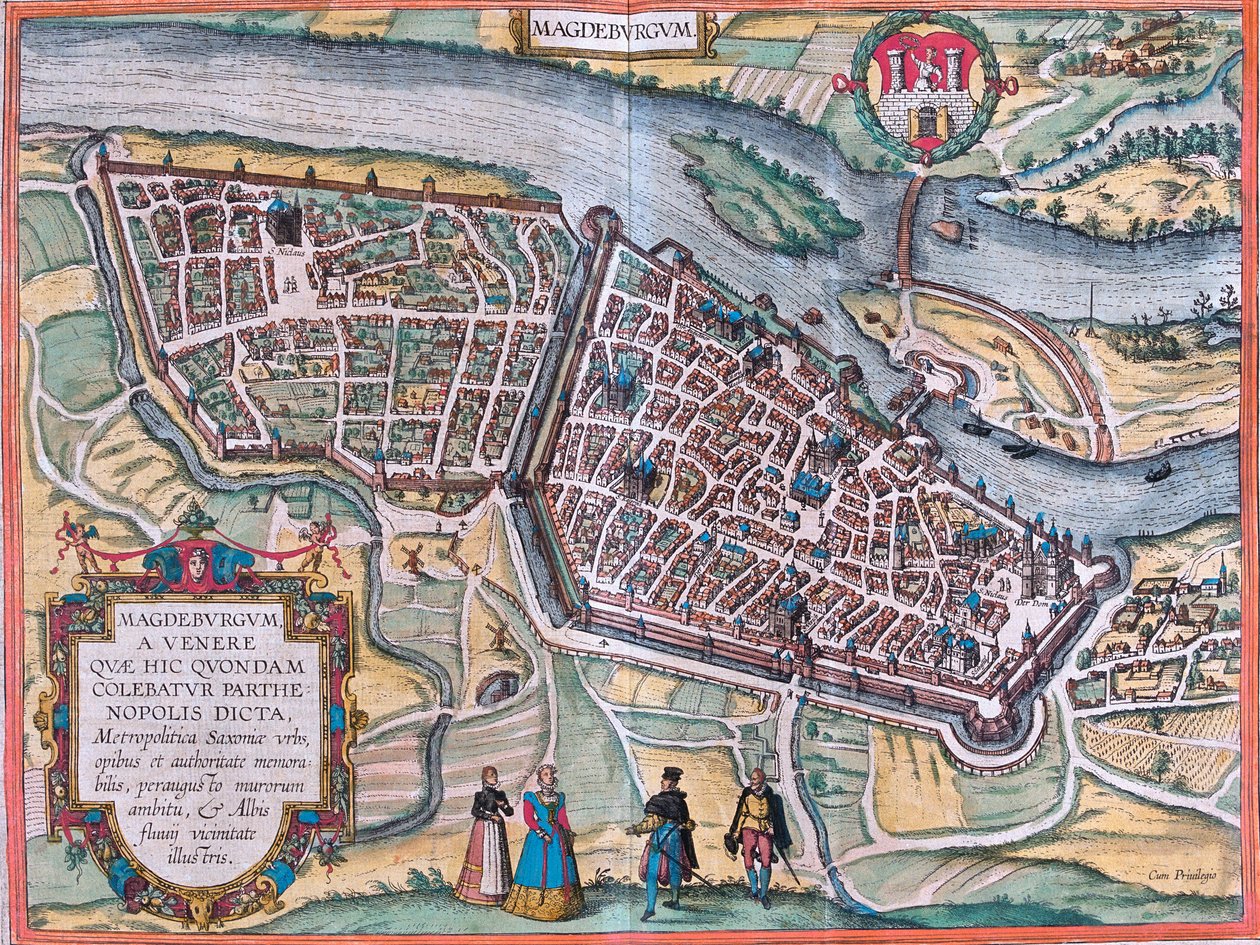 Magdeburský plán (Magdeburgum), Německo (lept od Franz Hogenberg