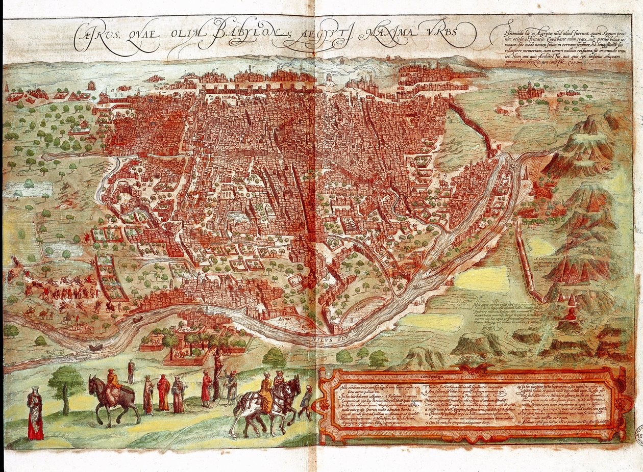 Mapa Káhiry (rytina od Franz Hogenberg