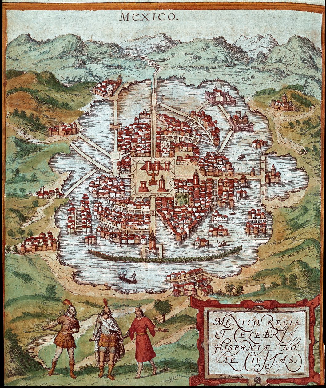 Mapa Mexika (rytina od Franz Hogenberg