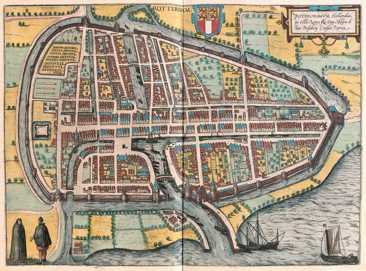Rotterdam, Nizozemsko (rytina od Franz Hogenberg