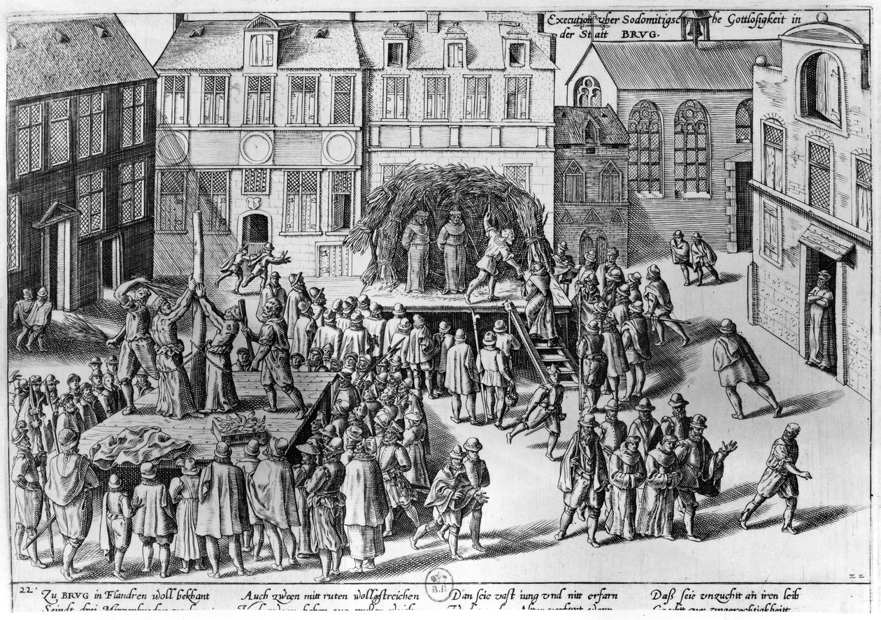 Kůl v Bruggách za vlády Fernanda Alvareze de Toledo (1508-82) vévody z Alby od Franz Hogenberg