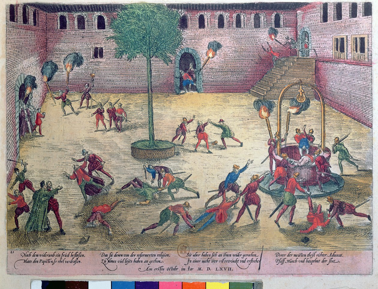 ‚Michelade‘ v Nimes 29. a 30. září 1567 od Franz Hogenberg