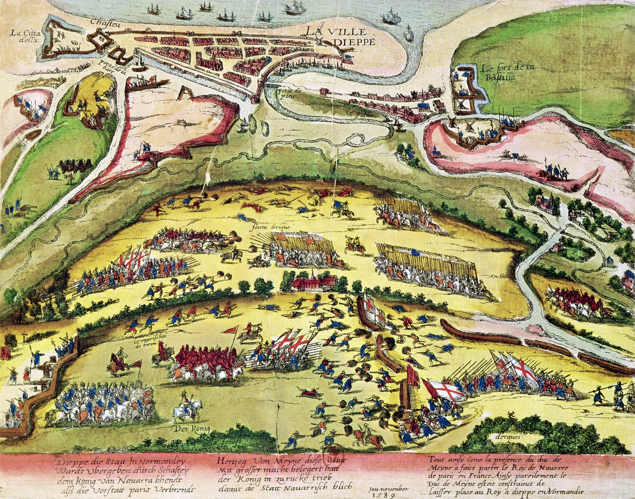 Obléhání Dieppe v letech 1589, 1589-92 od Franz Hogenberg