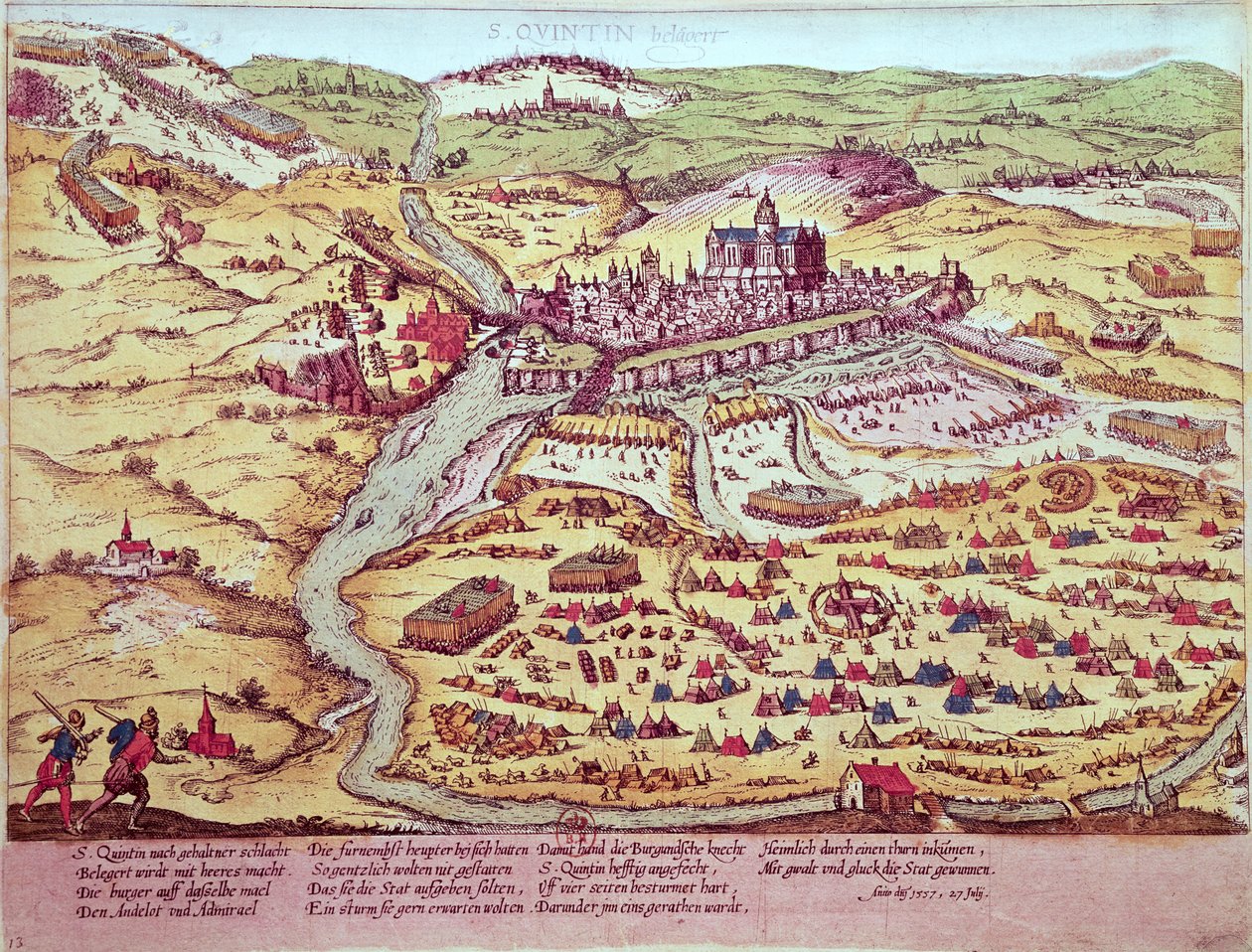 Obležení svatého Quentina, 27. července 1557 od Franz Hogenberg