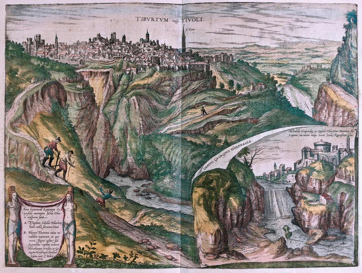 Tivoli, Itálie (rytina od Franz Hogenberg