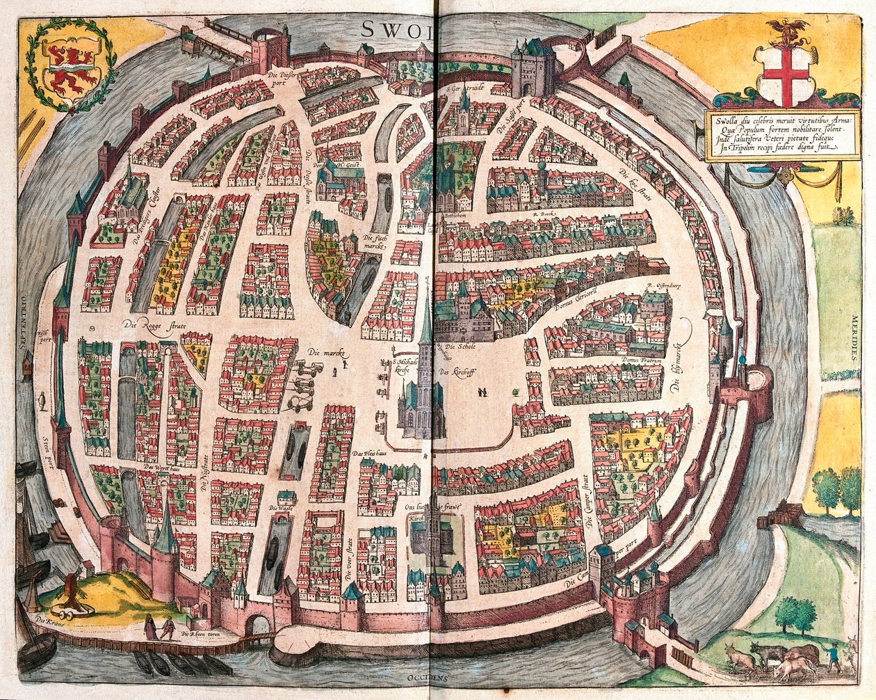 Zwolle, Nizozemsko (rytina od Franz Hogenberg