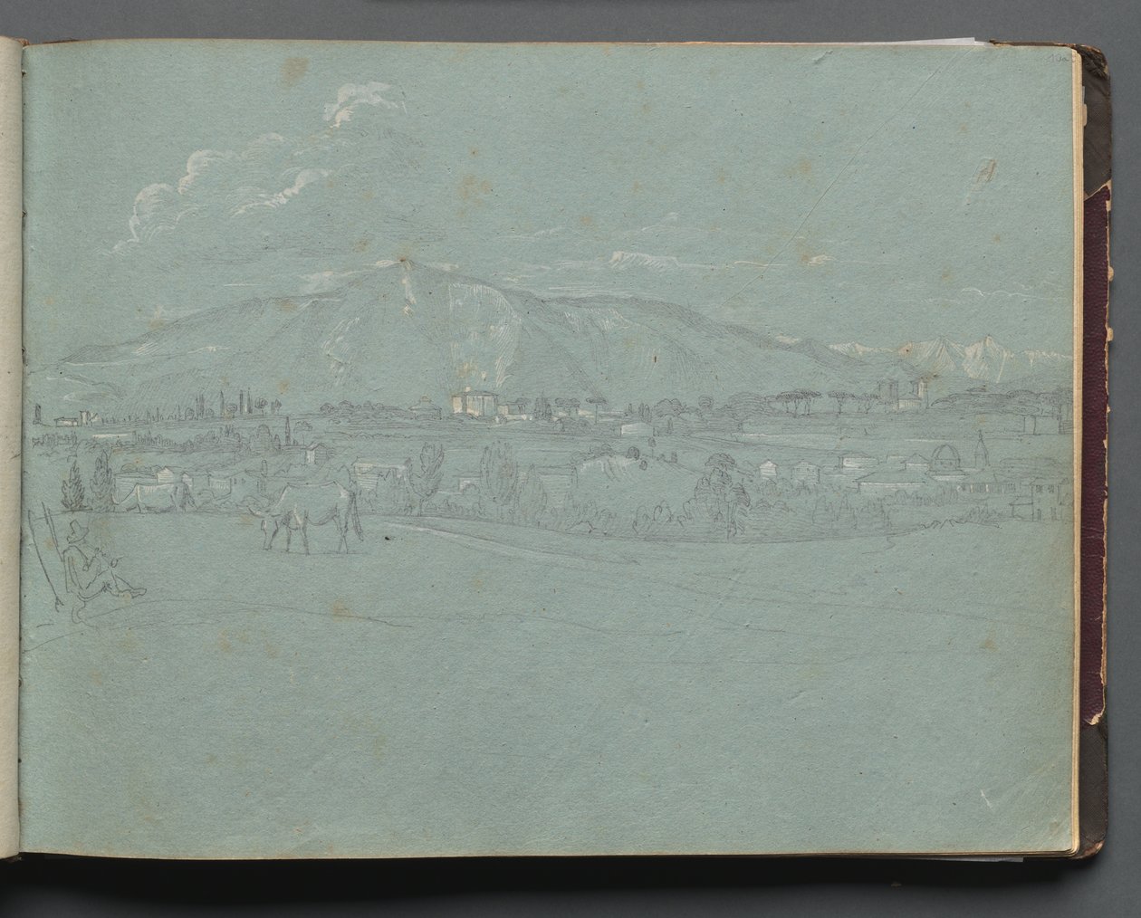 Album s Pohledy na Řím a okolí, Krajinářské studie, strana 10a: Římská krajina od Franz Johann Heinrich Nadorp