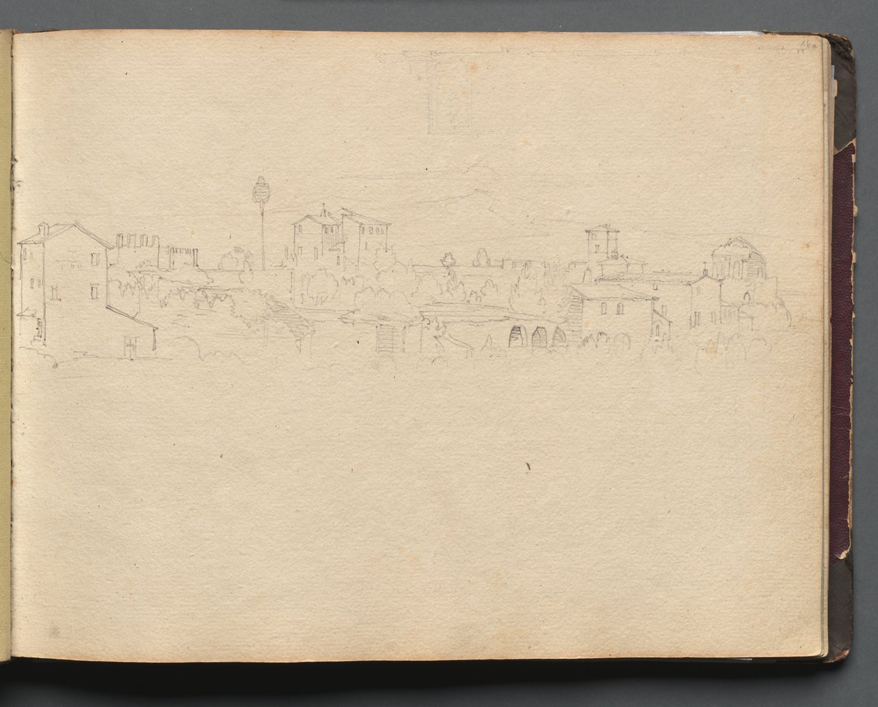 Album s Pohledy na Řím a okolí, Krajinářské studie, strana 16a: Roman View od Franz Johann Heinrich Nadorp