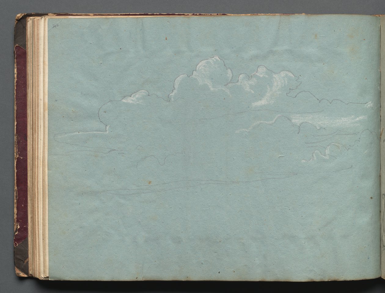 Album s pohledy na Řím a okolí, Landscape Studies, strana 36b: Cloud Study od Franz Johann Heinrich Nadorp