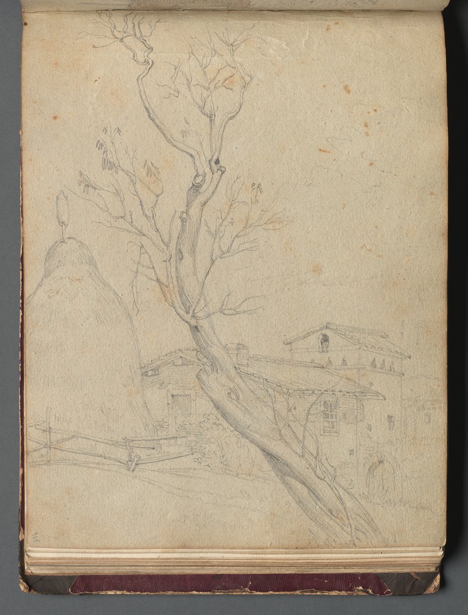 Album s Pohledy na Řím a okolí, Krajinářské studie, strana 37b: Římská krajina. od Franz Johann Heinrich Nadorp