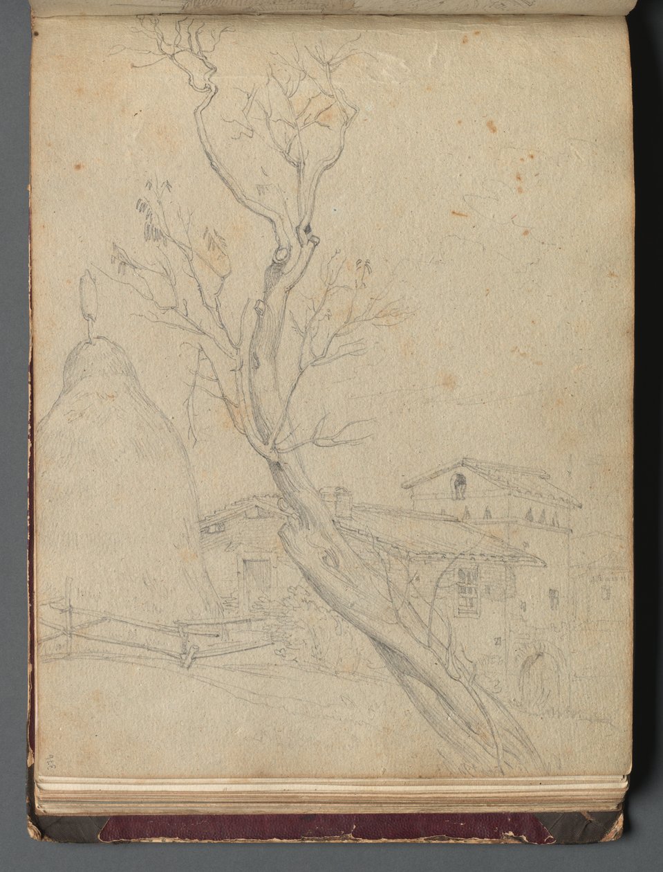 Album s Pohledy na Řím a okolí, Krajinářské studie, strana 37b: Římská krajina od Franz Johann Heinrich Nadorp