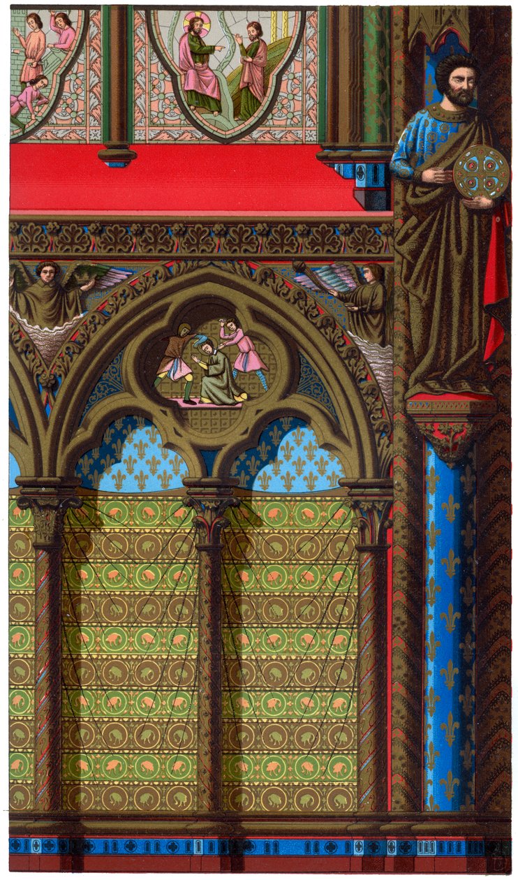 Dekorace Sainte Chapelle, Paříž, 13. století, 1870 od Franz Kellerhoven
