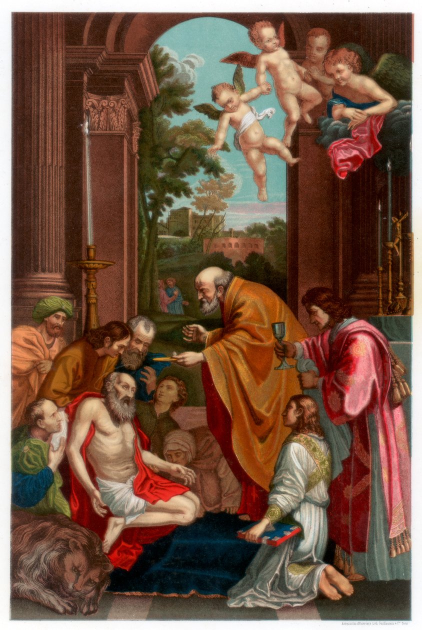 Poslední přijímání svatého Jeronýma, 1614 1870 od Franz Kellerhoven