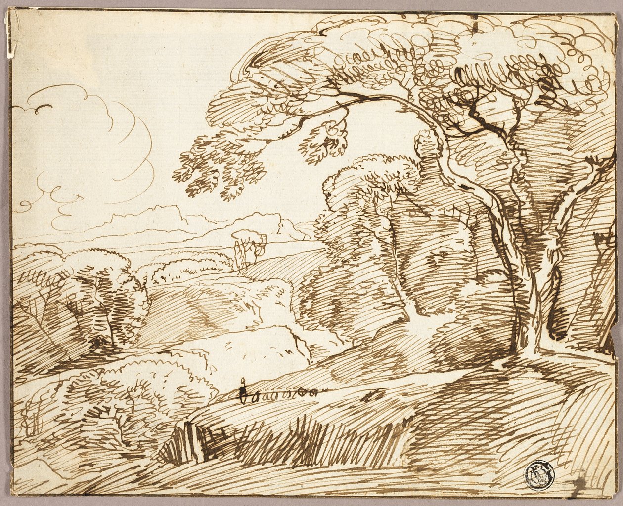 Panoramatická krajina od Franz Kobell