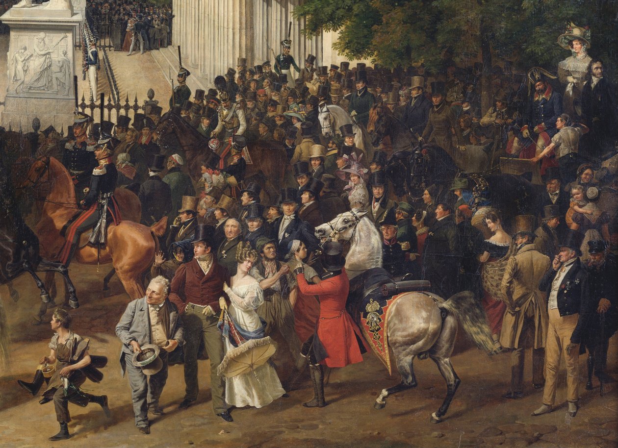 Německy: Průvod na berlínském Opernplatzu v roce 1822 (detail) Průvod na berlínském Opernplatzu v roce 1822 (detail) od Franz Krüger