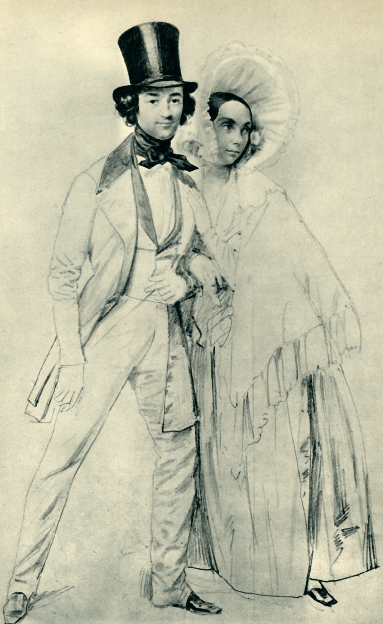 Paul a Amalie Taglioni, 1839, 1943. od Franz Krüger