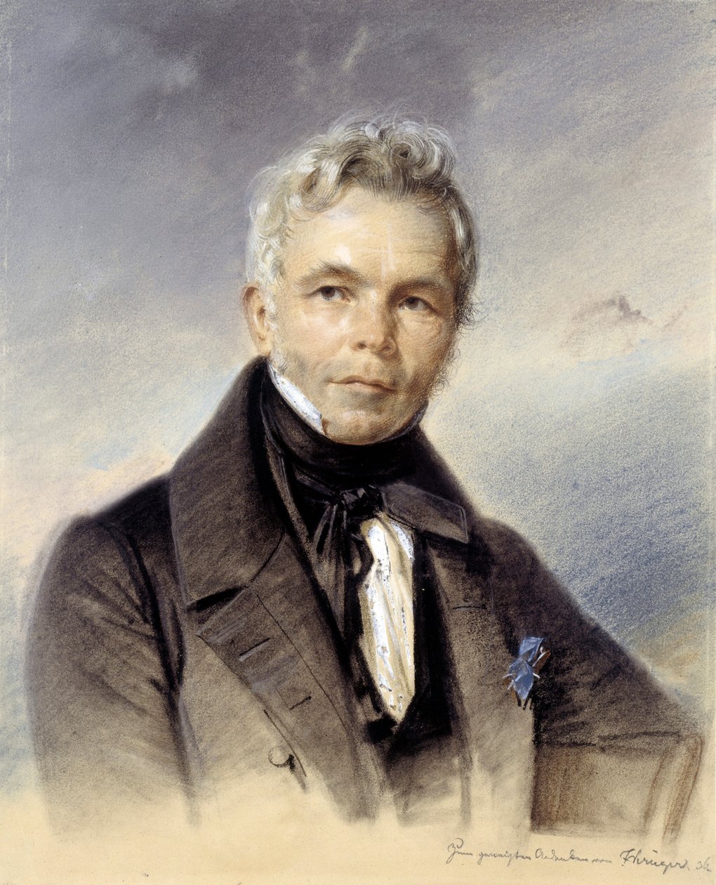 Portrét Karla Friedricha Schinkela (1781-1841), pruského malíře a architekta - Krueger, Franz (1797-1857) od Franz Krüger