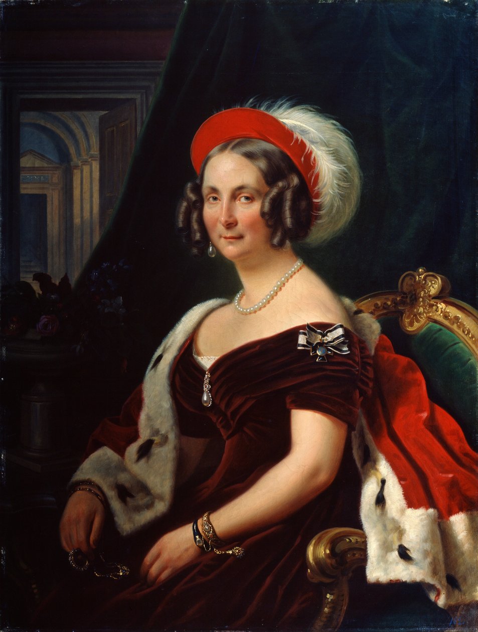 Portrét královny Frederiky Hannoverské, 1778-1841, 19. století. od Franz Krüger