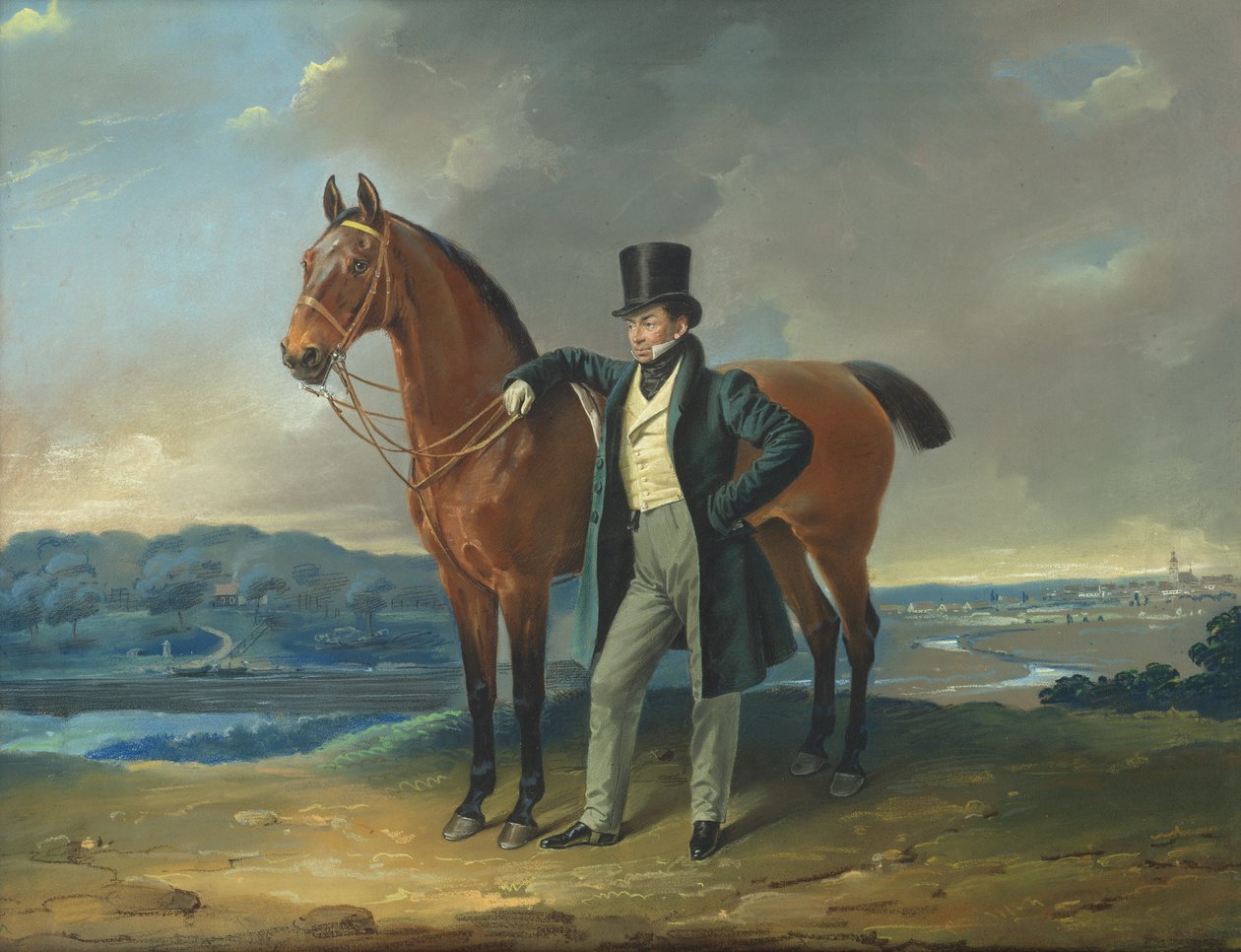 Wilhelm Christian Benecke von Groditzberg, 1828 (pastel na papíře položeném na plátně) od Franz Krüger