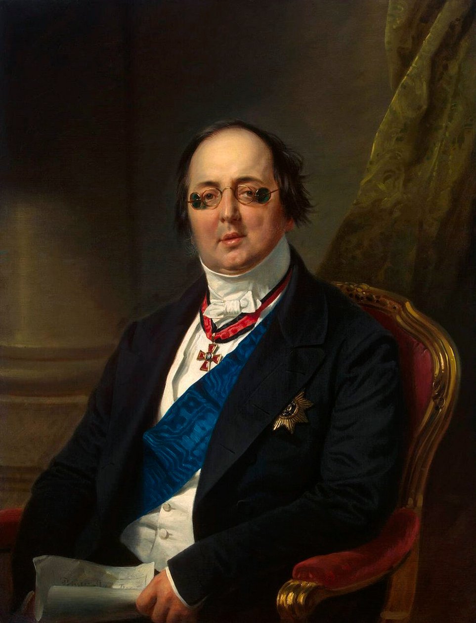 „Portrét hraběte Alexandra Kusheleva-Bezborodka“, 1851-1852. od Franz Kruguer