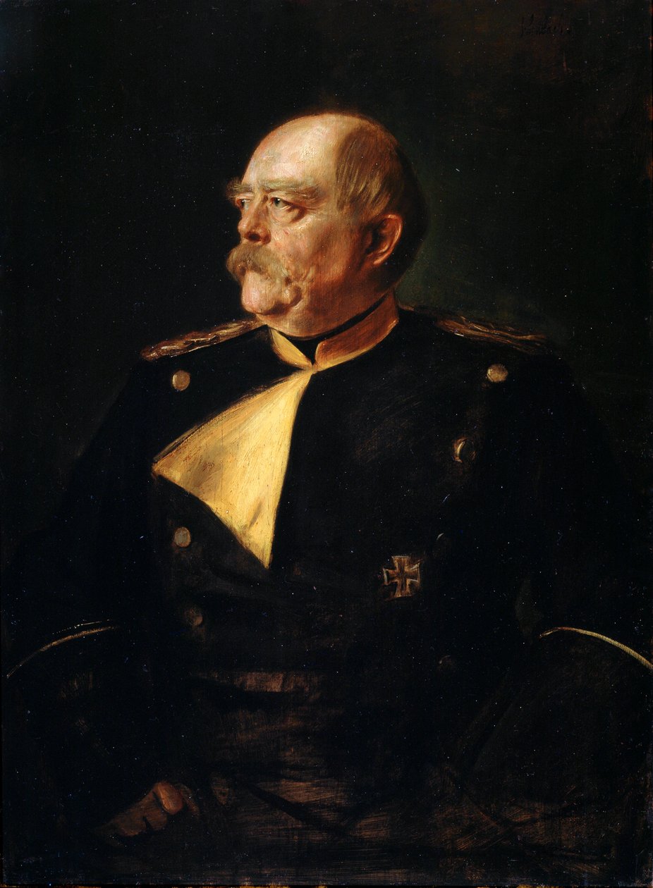 Portrét kancléře Otto von Bismarcka v uniformě, 1815-1898, 19. století. od Franz von Lenbach