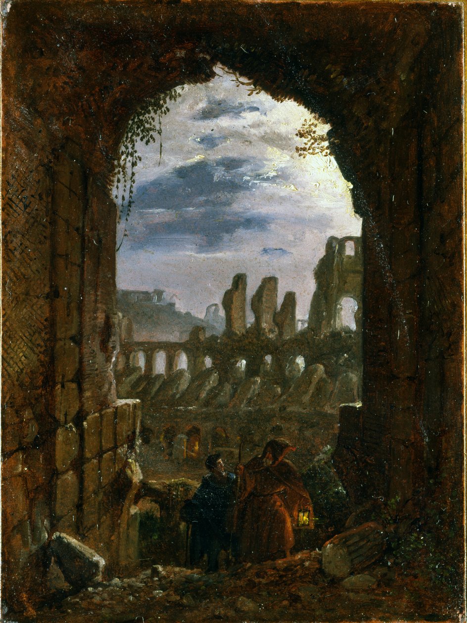 Koloseum za měsíčního svitu, c.1826-30 od Franz Ludwig Catel