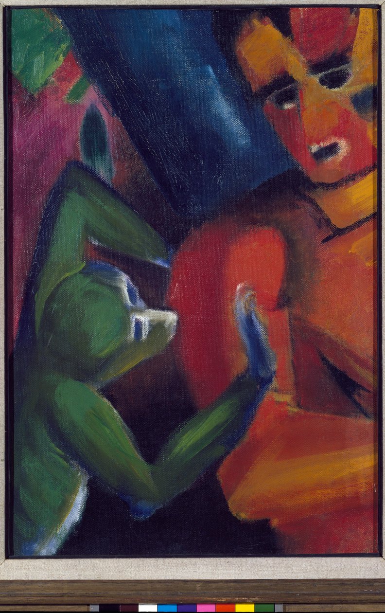 Muž a malá opice od Franz Marc