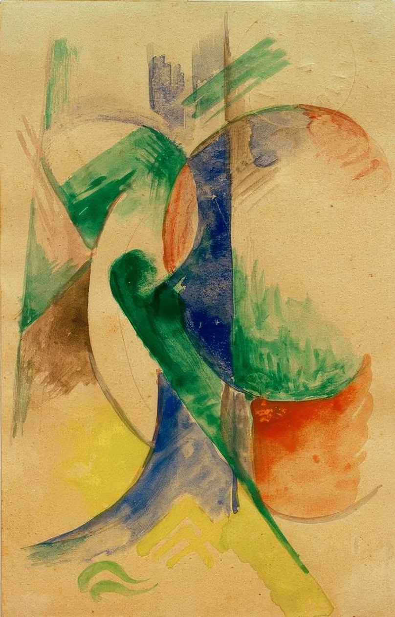 Abstraktní kompozice od Franz Marc