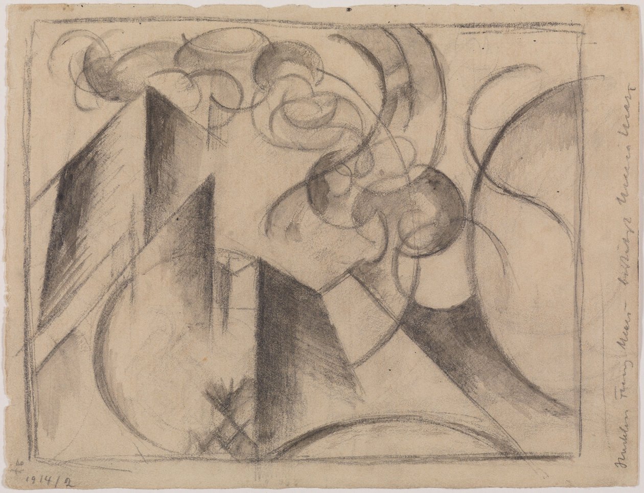 Abstraktní kresba od Franz Marc