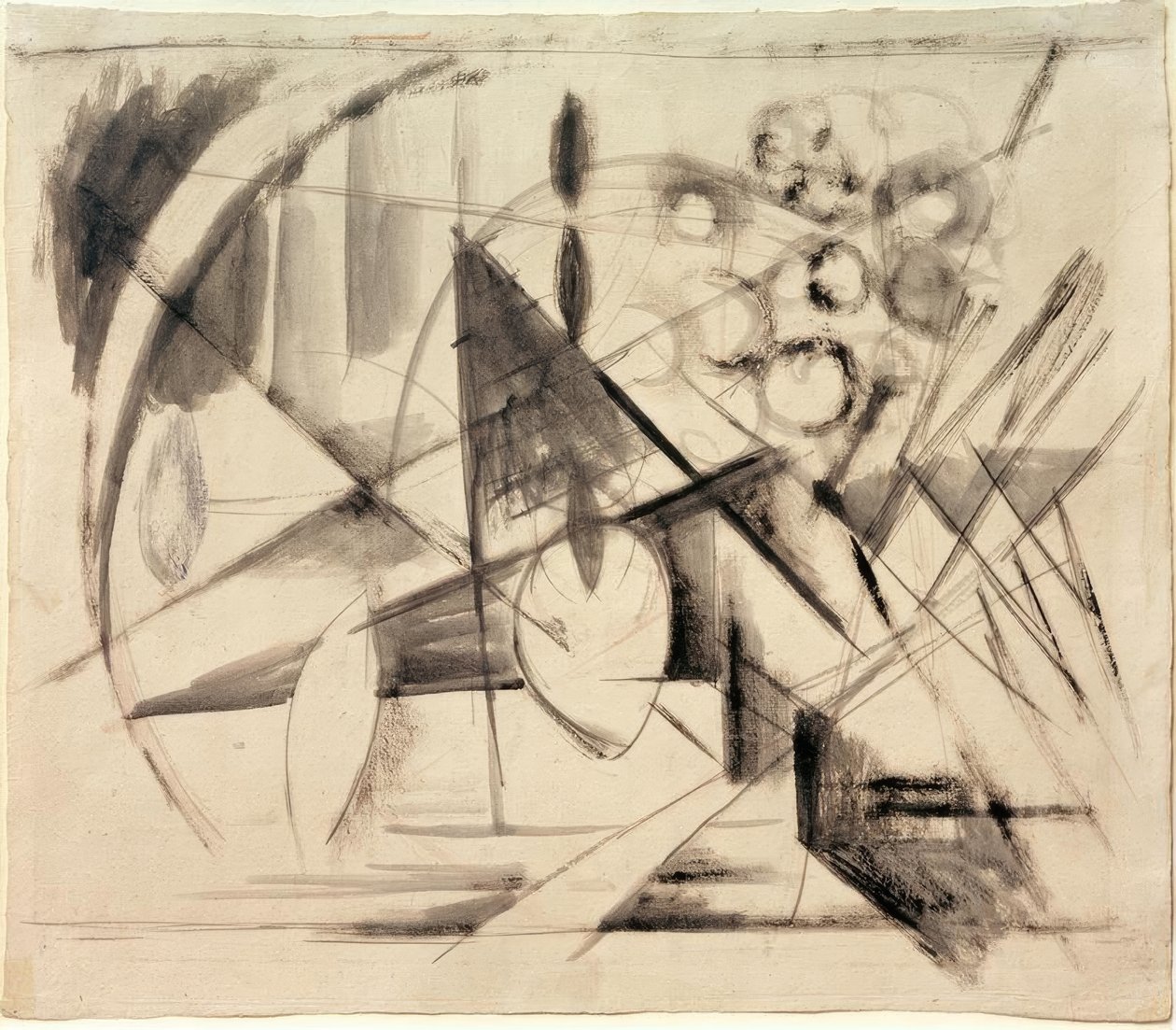Abstraktní kresba od Franz Marc