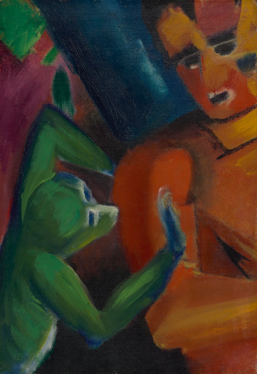 Äffchen und Mensch od Franz Marc