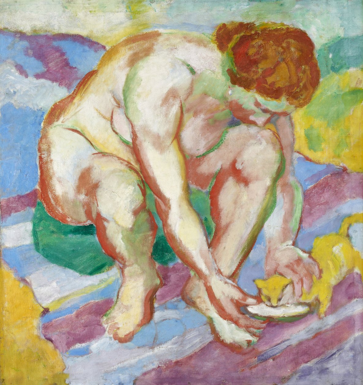 Nahá s kočkou od Franz Marc