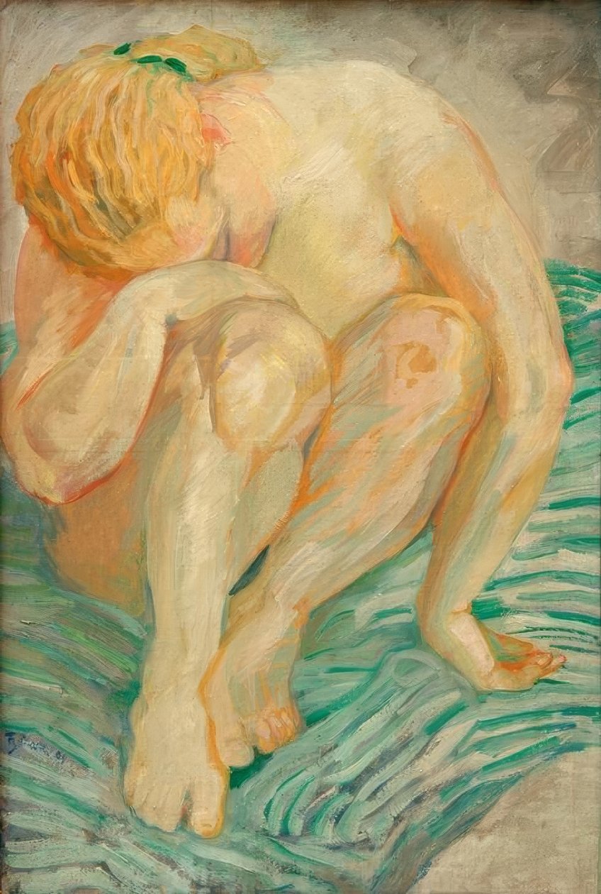 Studium aktu (ženský akt) od Franz Marc
