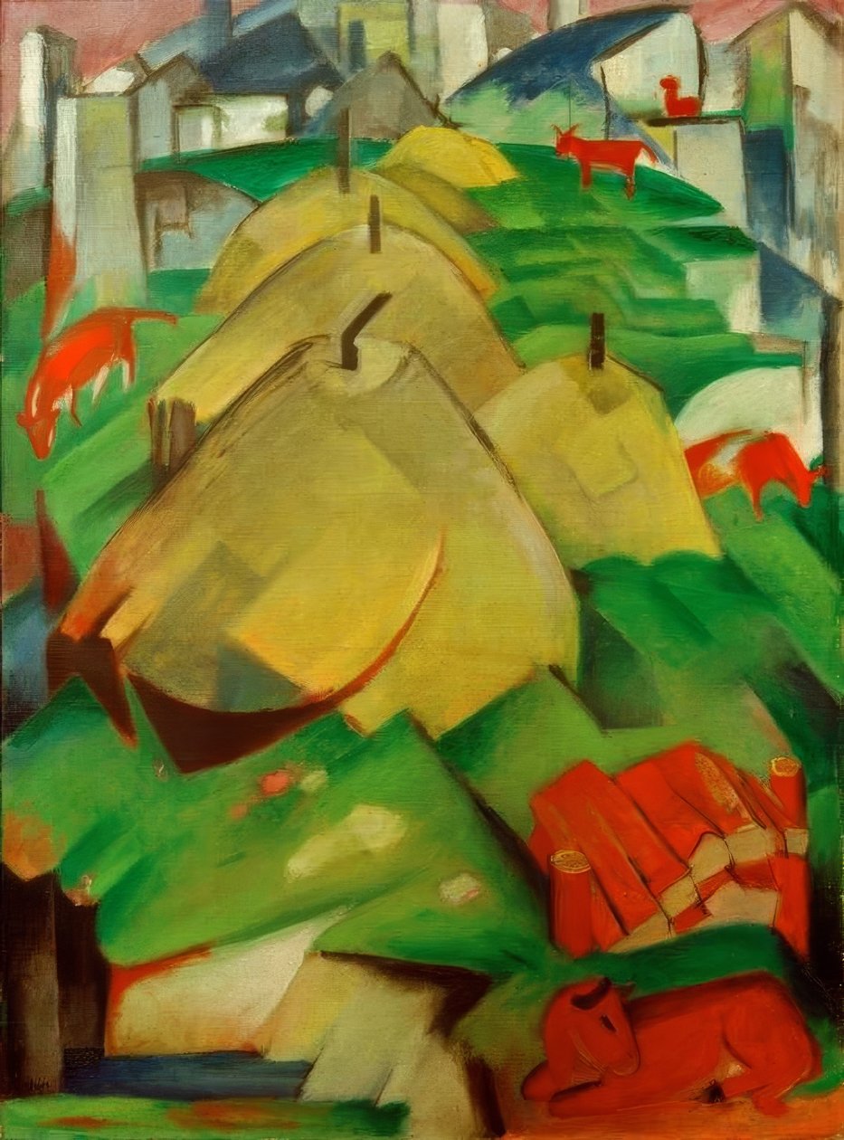 Alpenszene (Streuhocken) od Franz Marc