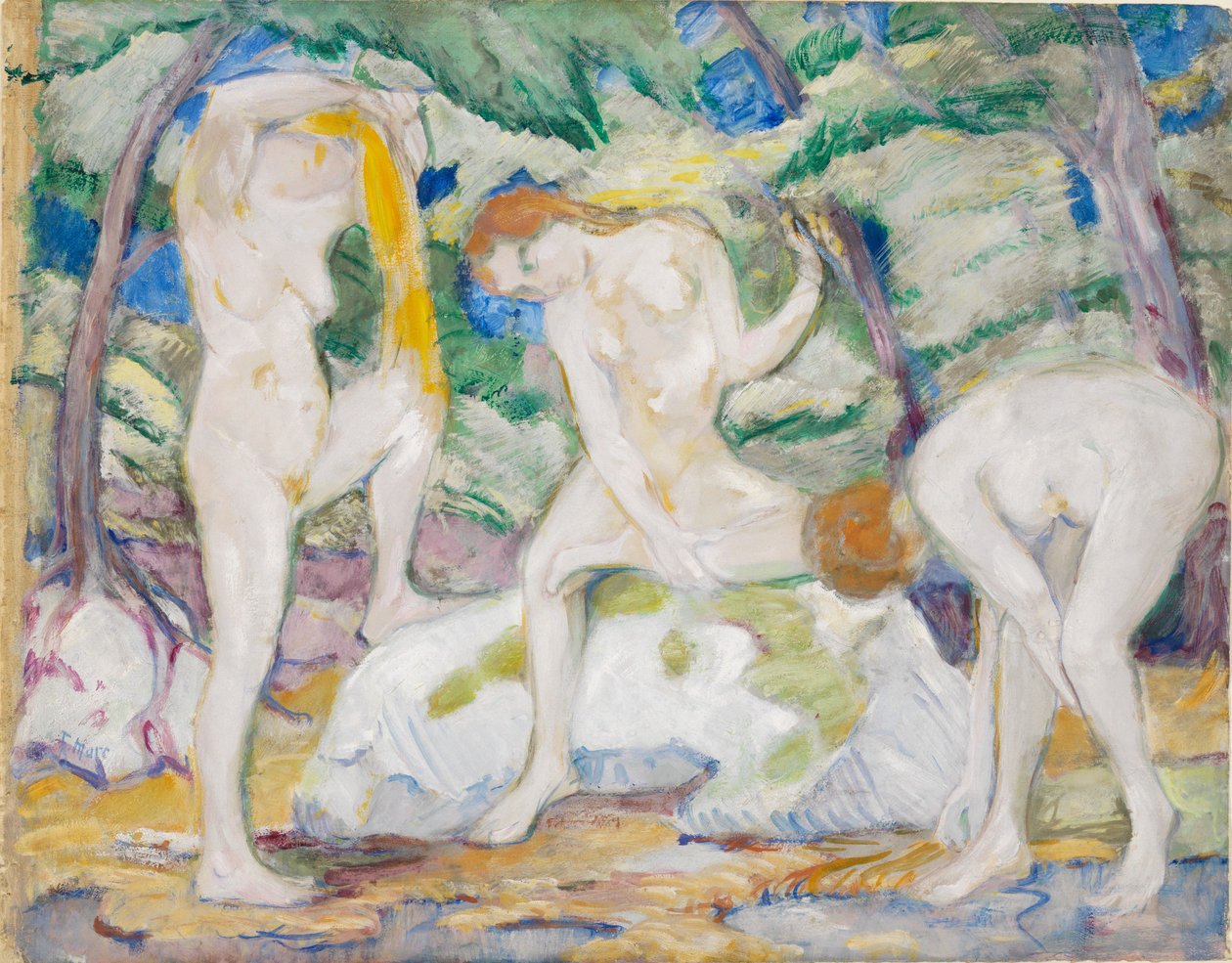 Koupající se ženy od Franz Marc