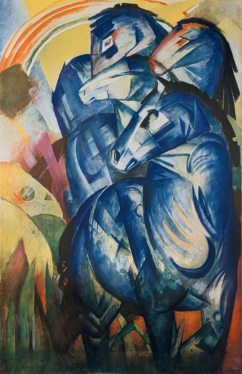 Věž modrých koní od Franz Marc