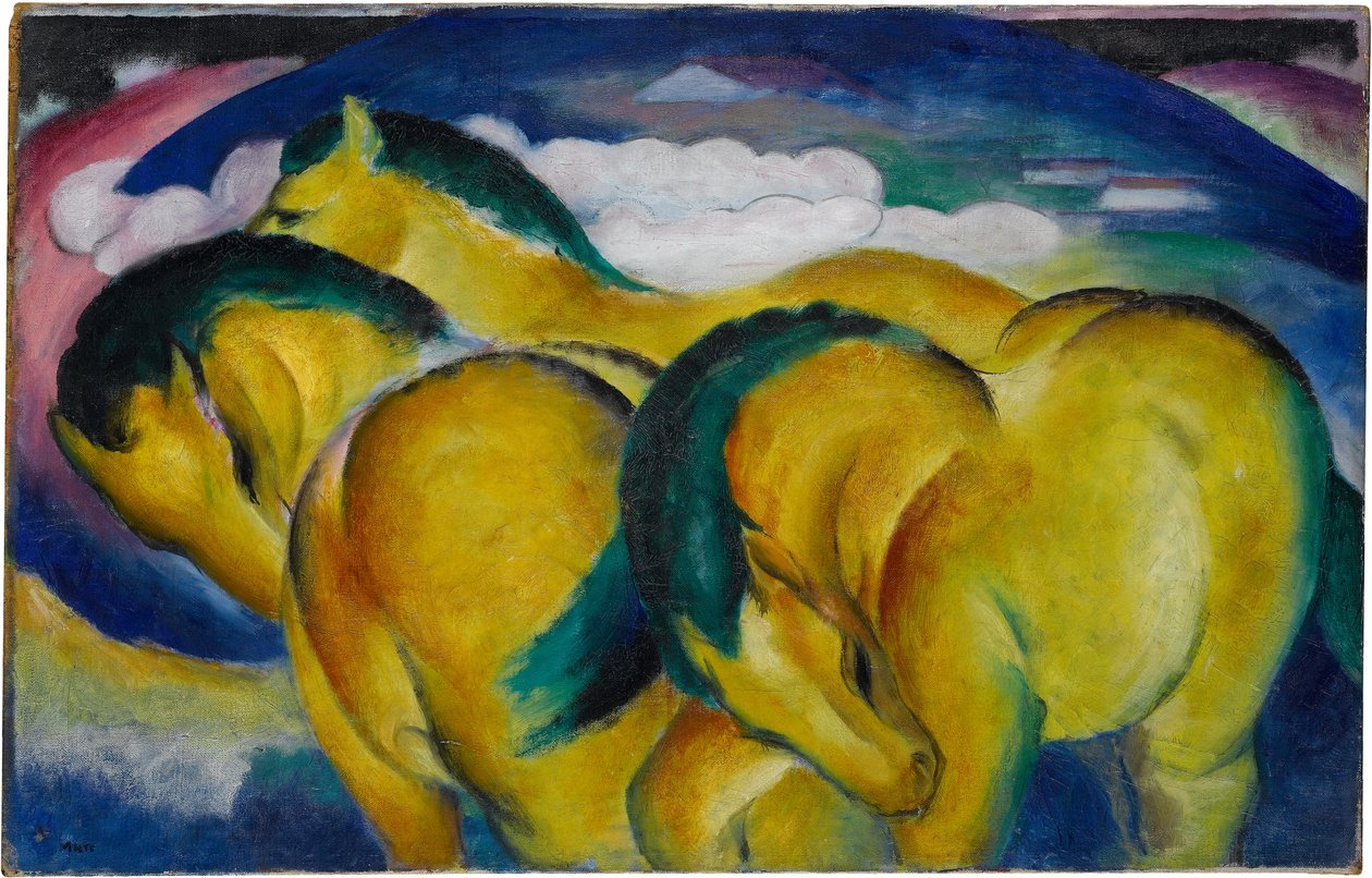 Malí žlutí koně od Franz Marc