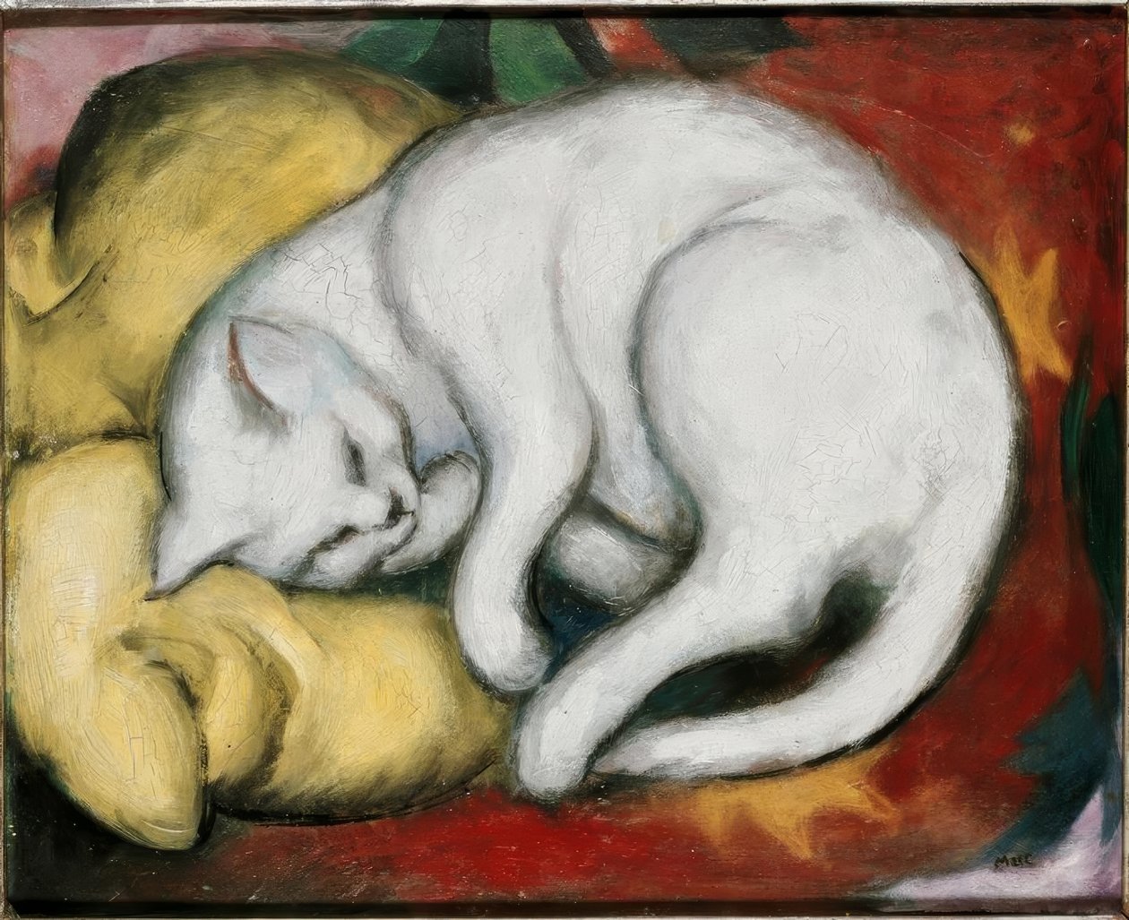 Bílá kočka od Franz Marc