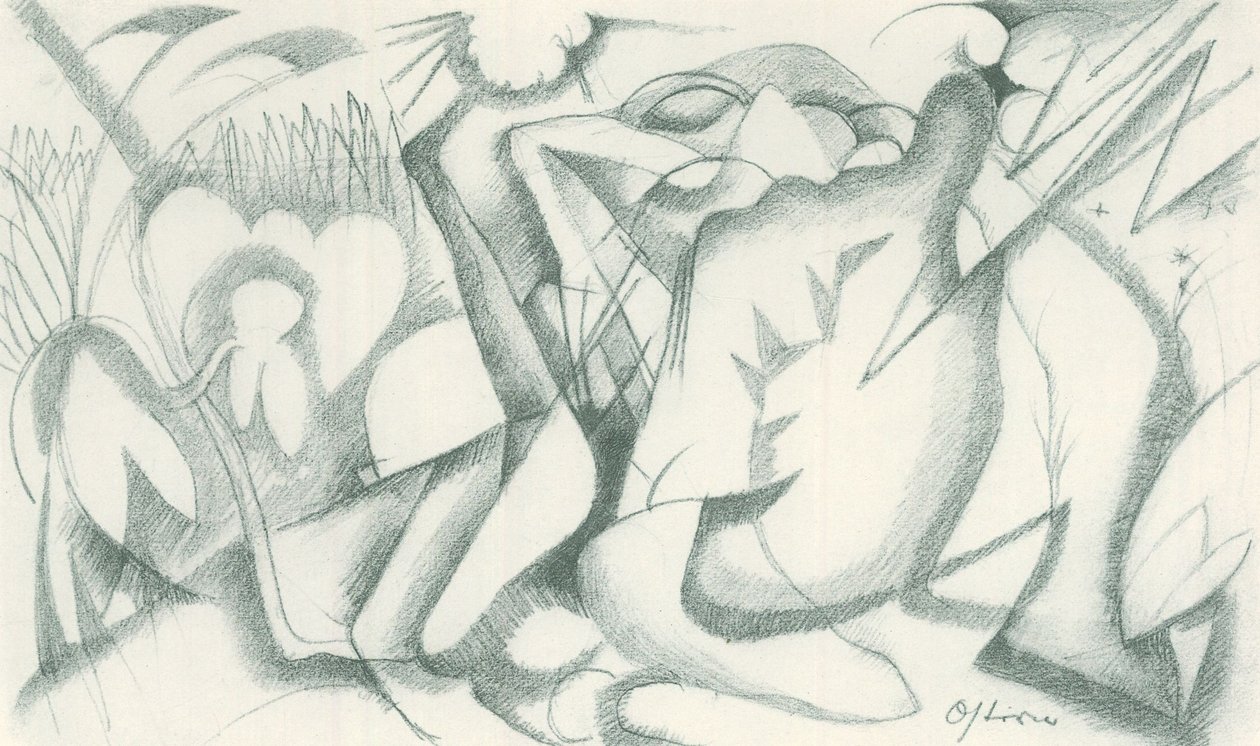 Franz Marc - Skicák z terénu - list 19 od Franz Marc