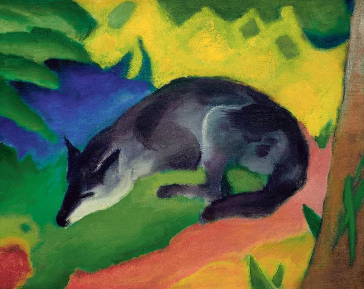 Fox (modro-černá liška) od Franz Marc