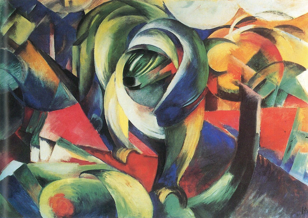 Německy: Der Mandrill Mandril od Franz Marc