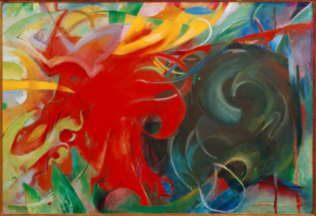 Bojové tvary (Abstraktní tvary I) od Franz Marc