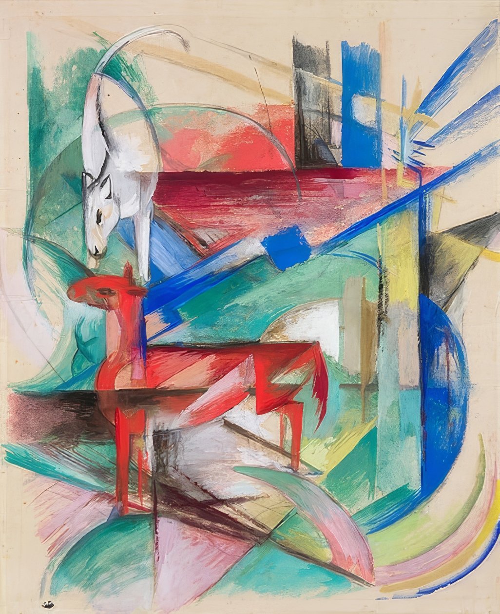 Krajina se zvířaty. 1913 od Franz Marc
