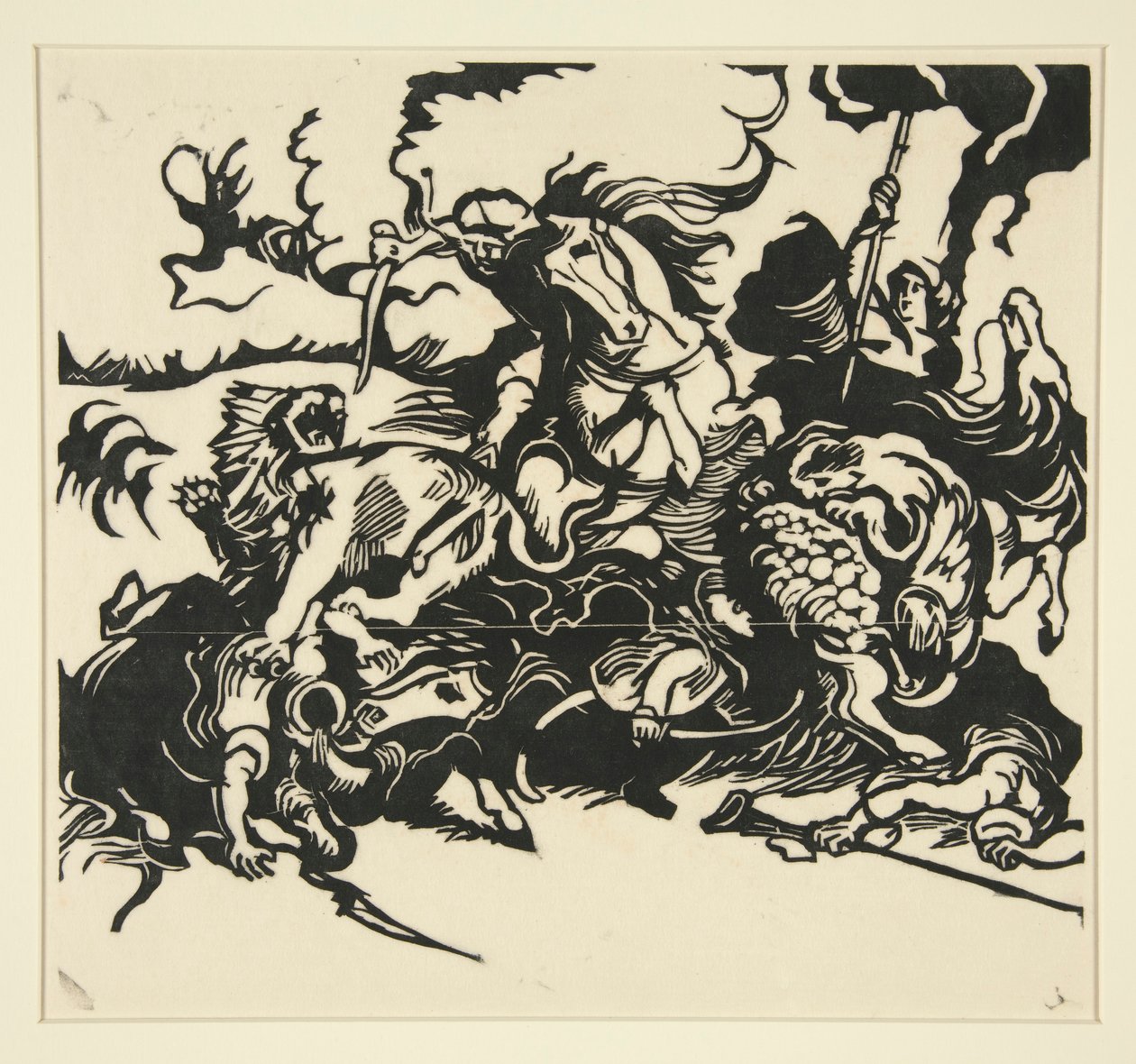 Lov na lva od Franz Marc
