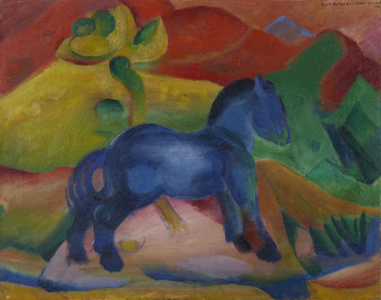 Malý modrý kůň Dětský obrázek, 1912. od Franz Marc