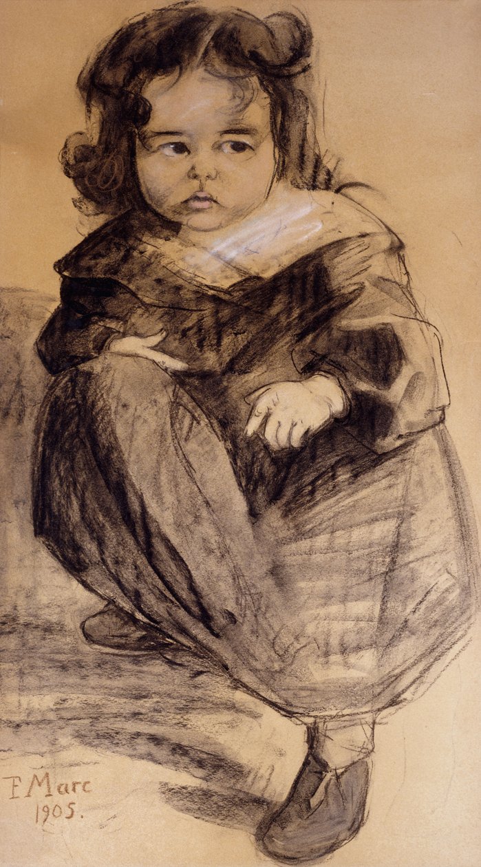 Holčička s bílým límečkem, 1905 od Franz Marc