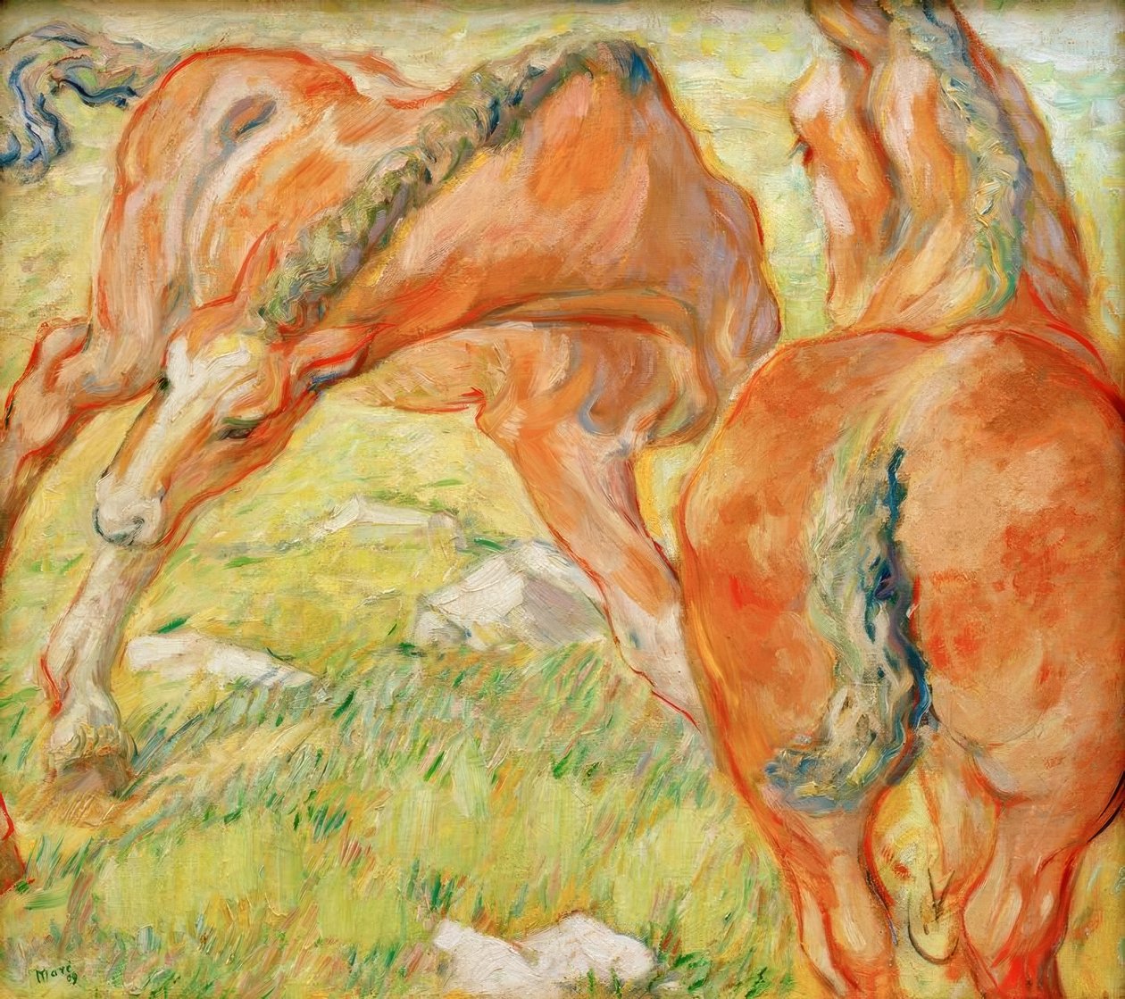 Matka koně a hříbě od Franz Marc